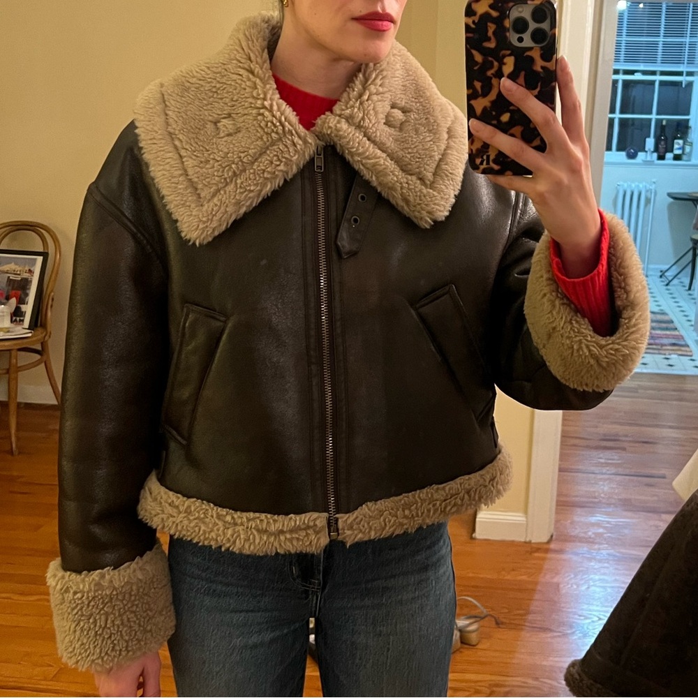 Zara shearling jacket